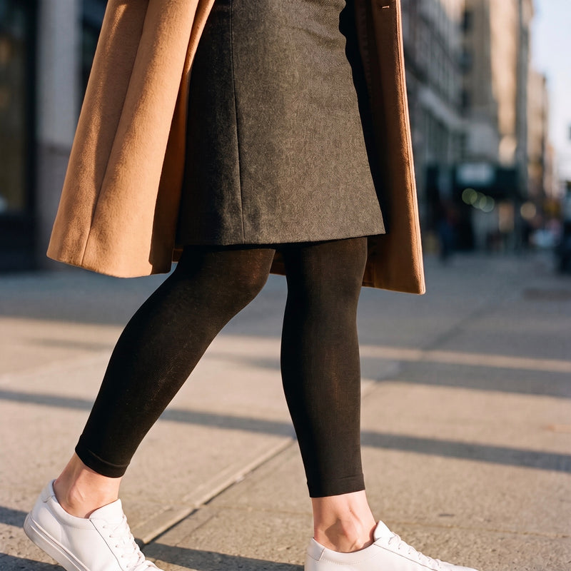 Collants de contention opaques sans pieds classe 2 portés au quotidien